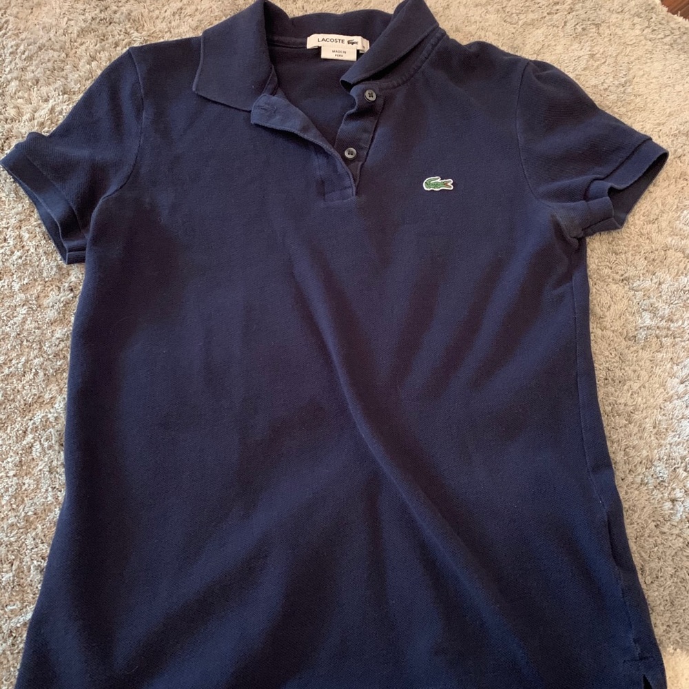 navy lacoste shirt